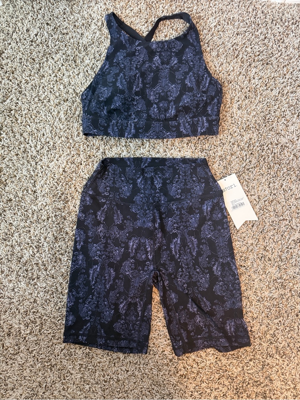 ⚡️NWT Stori Active Biker Shorts & Cropped Top Set